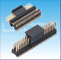 2.00mm間距 雙排針 雙塑 貼片  塑高2.0mm/2.00mm Pin Header Triple Row Two Layer SMT H=2.0mm