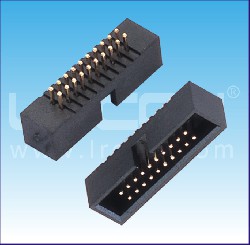 1.27*2.54mm間距 簡(jiǎn)牛 180度 塑高=5.9mm 配IDC / 1.27*2.54mm Pitch Box Header Straight H=5.9mm