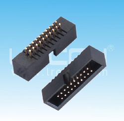 1.27mm間距 簡(jiǎn)牛 180度 塑高=5.4mm 配IDC / 1.27mm Pitch Box Header Straight H=5.4mm