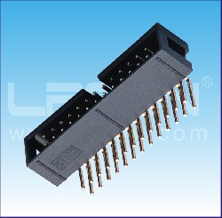 2.54mm間距 簡牛 90度 塑高=9.0mm / 2.54mm Pitch Box Header Right Angle H=9.0mm
