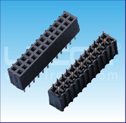 1.27mm間距 雙排母 180度 Y型 塑高=8.5mm / 1.27mm Pitch Female Header Dual Row Straight Y Type H=8.5