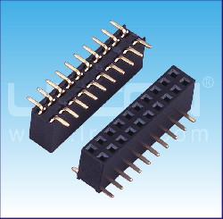 1.27mm間距 雙排母 貼片 Y型 塑高=8.5mm  / 1.27mm Pitch Female Header Dual Row SMT Y Type H=8.5