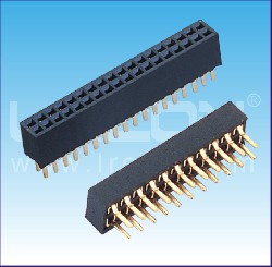 2.0mm間距 雙排母 180度  U型 塑高=4.0mm / 2.0mm Pitch Female Header Dual Row Straight U Type H=4.0mm