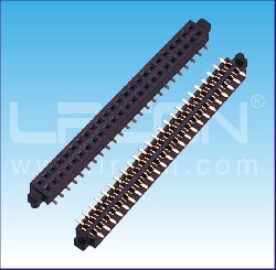 1.27mm間距 雙排母 貼片 帶大小定位柱  U型  塑高=4.3 /  1.27mm Pitch Female Header Dual Row SMT With Peg U Type H