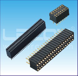 1.27mm間距 雙排母 180度 U型 塑高=5.7mm /  1.27mm Pitch Female Header Dual Row Straight U Type H=5.7mm
