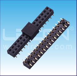 2.0mm間距 雙排母 貼片 上插式 塑高=2.0mm