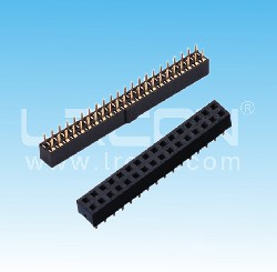 2.0mm間距 雙排母 180度  U型 帶凸 塑高=4.0mm / 2.0mm Pitch Female Header Dual Row Straight U Type H=4.0mm