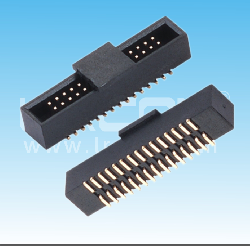 2.54mm間距 簡牛 180度 塑高=9.0mm / 2.54mm Pitch Box Header Straight H=9.0mm