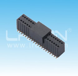 1.27mm間距 雙排母 貼片 帶定位柱  U 型 塑高=5.7mm / 1.27mm Pitch Female Header Dual Row SMT With Peg U Type H=5.7
