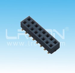 2.54mm間距 雙排母 貼片  U型 塑高=5.00mm / 2.54mm Pitch Female Header Dual Row SMT  U Type H=5.00mm