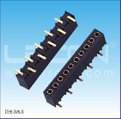 2.54mm間距 單排母 貼片 O型 正反腳位 塑高=8.500mm /2.54mm Pitch Female Header Single Row SMT O Type  Pros and con