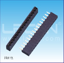 2.54mm間距 單排母 180度 O型 塑高=8.50mm / 2.54mm Pitch Female Header Single Row Straight O Type H=8.50mm