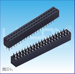 2.54mm間距 雙排母 180度  O型 塑高=8.50mm / 2.54mm Pitch Female Header Dual Row Straight O Type H=8.50mm