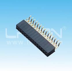 2.54mm間距 雙排母 臥式 貼片 Y型 塑高=8.50mm/2.54mm Pitch Female Header Dual Row Right Angle SMT Y Type H=8.50