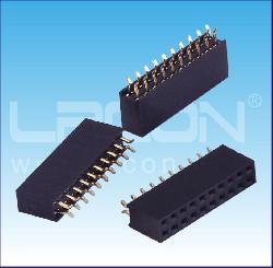 2.54mm間距 雙排母 180度 打K Y型 塑高=8.50mm
