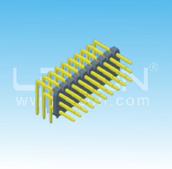 2.00mm間距 三排針 雙塑 90度 塑高2.0mm/2.00mm Pin Header Triple Row Two Layer Angle H=2.0mm