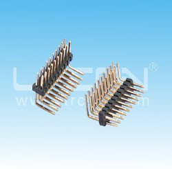 1.00mm間距 雙排針 90度/1.00mm Pin Header Dual Row Right Angle