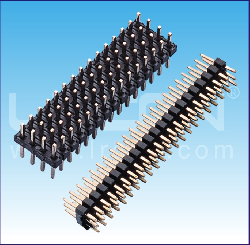 2.0mm間距 三排針 180度 塑高2.0mm/2.0mm Pin Header Triple Row Straight H=2.0mm