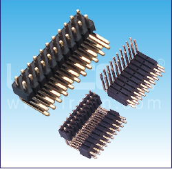 1.27mm間距 雙排針 90度/1.27mm Pin Header Dual Row Right Angle