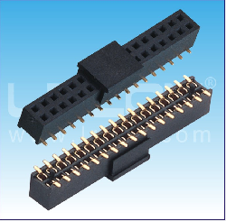 2.0mm間距 雙排母 貼片  U型 塑高=2.80mm / 2.0mm Pitch Female Header Dual Row SMT  U Type H=2.80mm