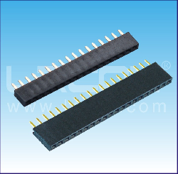 2.54mm間距 單排母 180度 Y型 塑高=8.50mm / 2.54mm Pitch Female Header Single Row Straight Y Type H=8.50mm