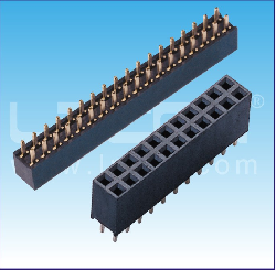 2.54mm間距 雙排母 180度  Y型 塑高=8.50mm / 2.54mm Pitch Female Header Dual Row Straight Y Type H=8.50mm